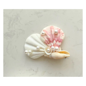 Pinza de pelo de concha marina hecha a mano versátil, accesorio único de concha de océano para mujeres, fiestas en la playa o uso diario de verano - Product Image 6