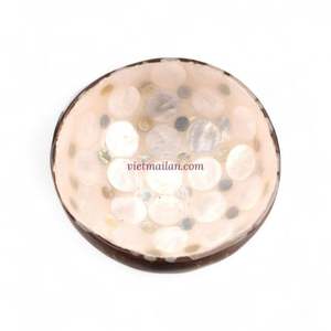 Tazón de Coco Estilo Bohemio Hecho a Mano con Incrustaciones de Nácar, Patrón y Forma Personalizados al por Mayor, de Vietnam - Product Image 3