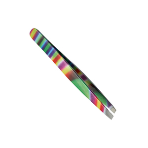 Pince à sourcils en acier inoxydable avec logo personnalisé en gros avec pointes obliques pointues Outil de mise en forme des sourcils pour une utilisation en beauté Sac emballé - Product Image 2