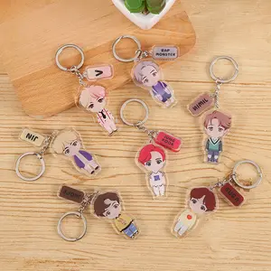 Personal isierte kunden spezifische Schlüssel bund Acryl Kpop Promi-Charme Transparente Anime Acryl Schlüssel bund Charme Koreanische BisBP Schlüssel bund