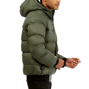 Haute qualité hommes hiver coupe-vent imperméable respirant doudoune décontracté col entonnoir couleur bloc caractéristiques Polyester rempli - Product Image 5