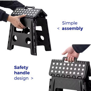 Bangku Lipat 13 Inci untuk Anak Bangku Lipat untuk Anak-anak Bangku Hitam Biru - Product Image 3