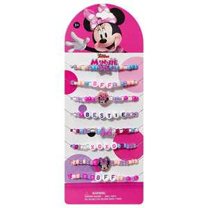 PRÊT À LA VENTE H.E.R. Accessoires Licenciés Minnie Mouse : Ensemble de 8 Bracelets d'Amitié Perlés pour Filles – Idéal pour Meilleures Amies (BFF) - Product Image 1