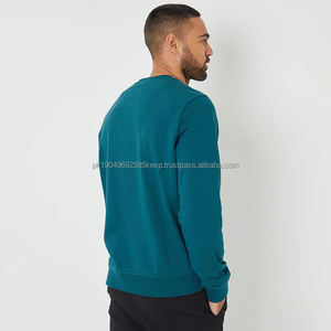Sweat-shirt à col rond en molleton personnalisé de qualité supérieure pour homme Sherpa bleu 100% coton Taille unisexe Poignets côtelés Ourlet solide OEM Hiver - Product Image 2