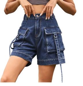 Fashionable Trending Streetwear <b>Denim</b> Jeans <b>Shorts</b> Casual Summer Workout Embroidery <b>Denim</b> Jean <b>Shorts</b> For <b>Women</b> - Product Image 5