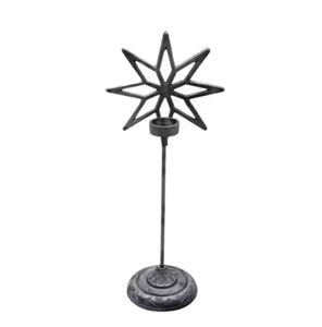 Bougeoir de mariage, support de centre de table de premier plan, bougeoirs de luxe, bougeoirs en métal, dorés et noirs - Product Image 6