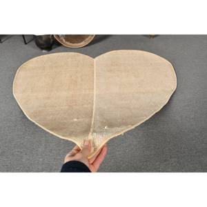 Tapis moderne en latex écologique en laine beige de 3.8x4.2 pieds, tissage plat turc, motif patchwork, tapis de salle à manger pour adolescents - Product Image 5