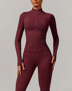 High Quality Seamless Performance Jacket and Leggings Set for Women Flexible Fit Gym Yoga Fitness 2 Piece <b>Training</b> Gym Outfit - Product Image 6