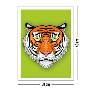 Impresión de arte abstracto moderno de tigre asiático, diseño Madeleine - Product Image 4