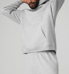 Sweat à capuche surdimensionné Boxy pour hommes Sweats à capuche épais vierge style uni respirant Streetwear à la mode grande taille avec logo personnalisé - Product Image 3