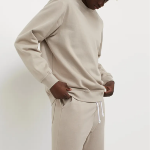 Sweat-shirt en molleton tricoté 100% coton avec logo personnalisé brodé pour hommes - Écologique, respirant, décontracté et sportif - Product Image 3