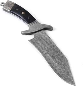 Handmade Damascus Steel Fixed Blade <b>Knife</b> with Black Micarta <b>Handle</b> and Leather Sheath OEM Multipurpose Camping <b>Knife</b> - Product Image 2