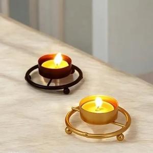 Brass Hammered Round Stylish Metal <b>Tealight</b> <b>Candle</b> Holder for Home and Christmas Lights Decoration <b>Tealight</b> Holder - Product Image 6