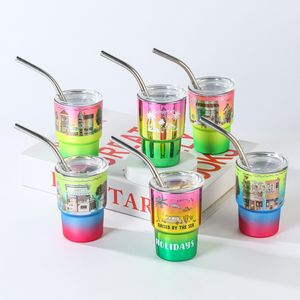 Wholesale Custom 2.5oz Mini <strong>Shot</strong> Glass with Stainless Steel <strong>Straw</strong> for Whiskey Vodka Party Bars - Product Image 3