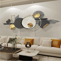 Décoration murale géométrique en fer forgé, style minimaliste abstrait, à suspendre pour chambre et salon – Idée cadeau idéale pour baptême et Diwali