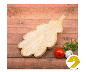 Plateau en bois classique pour salle à manger à la maison Plateau en bois robuste de finition naturelle dans des conceptions rondes carrées ovales pour l'ensemble en bois d'élégance - Product Image 2