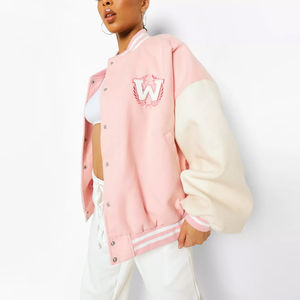 Chaquetas Varsity para Mujer Más Vendidas, Rellenas de Algodón, Ecológicas, Lisas, Manga Larga, Corte Regular, Casuales, Oferta de Invierno, Servicio OEM - Product Image 3