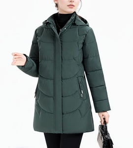 Veste matelassée personnalisée pour femme, couleur au choix, de haute qualité, pour l'hiver, isolation contre le froid, manches longues, unie, pour l'extérieur - Product Image 2