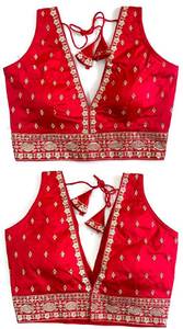 Hermosa Blusa Con Zari, Trabajo De Hilo Y Trabajo Hecho A Mano - Product Image 5