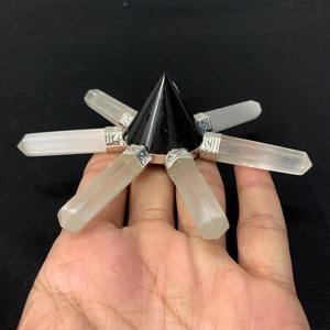 Piedra Preciosa Pulida de Turmalina Negra Estrella de Reiki Natural Premium con Tacto Real, Energía de Amor, Decoración del Hogar y Regalo - Product Image 2