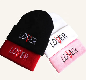Venta caliente logotipo personalizado invierno cálido cráneo gorra Beanie puño largo gorro de punto bordado de letras fabricante sólido gorros en blanco - Product Image 3