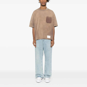 T-shirts pour hommes en coton 100% respirant, à séchage rapide, légers, de qualité supérieure, tendance estivale, streetwear, délavés à l'acide - Product Image 2