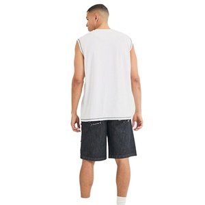 Custom High Street Sólido Hombres Corto Lino/Algodón Peso Pesado Ecológico Transpirable - Product Image 3