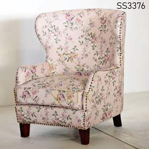 Chaise de salle à manger Rexine commerciale indienne faite à la main, pied en bois, style de ferme industrielle unique pour hôtel, confortable pour chambre à coucher - Product Image 4