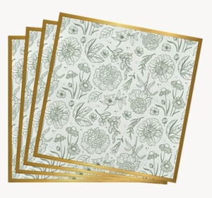 Servilleta Floral Sketch Lunch con lámina 18 GSM 2 PLY 8PC Diseño Especificaciones y cantidad del paquete Personalizable - Product Image 1