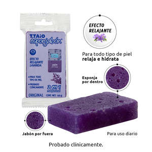 Spugna di sapone alla lavanda Esponjabon 2-in-1 | Strumento da bagno esfoliante e detergente - Product Image 2