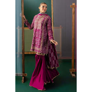 Ensemble de 3 pièces pour femme en tissu lawn brodé Gota avec dupatta imprimée CL-62041 - Product Image 4