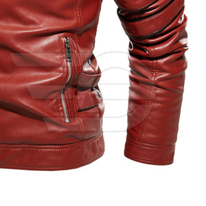 Men <b>Leather</b> <b>Jacket</b> Premium Streetwear Fashion Outerwear <b>Winter</b> Apparel Durable <b>Leather</b> Clothing Daily Fashion - Product Image 6