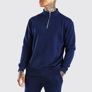 Chándal personalizado con cremallera de cuarto patrón sólido ropa de invierno cuello alto venta rápida chándal de lana transpirable hecho - Product Image 4