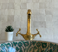 Magnifique robinet à col de cygne en laiton marocain, robinet gravé, lavabos et robinets en cuivre marocain faits à la main, NOUVEAU, OEM disponible 10