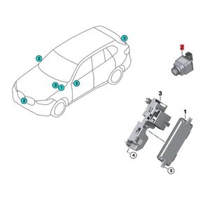 Автомобильная фронтальная камера 360 камера объемного обзора 66535A77dA7 для BMW 2 3 4 серии G42 M2 G20 G21 M3 G22 G23 G26 M4 2019-2024 - Product Image 6