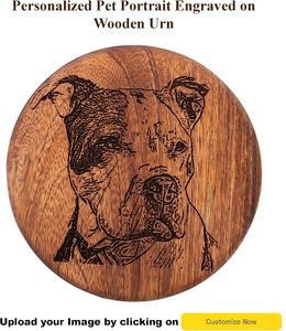 Personalized Cremation Urns for <b>Dog</b> & Cat <b>Ashes</b> Custom Photo Engraved Wooden Pet Memorial <b>Keepsake</b> Urn Pet Urn for <b>Dogs</b> & Cats - Product Image 3