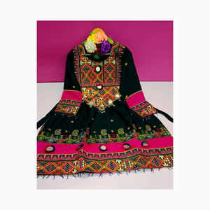 Kochi afghan Robe/vêtements faits à la main Broderie complète Robe de fête traditionnelle afghane Robe de culture pachtoune afghane - Product Image 4