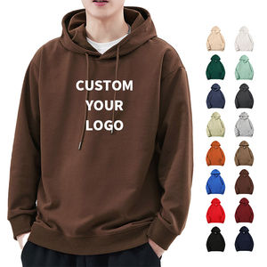 Venta al por mayor de sudaderas con capucha y con logotipo personalizado de talla grande para hombre, sudaderas con capucha transpirables de material de algodón al por mayor - Product Image 1