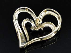 Deux Tons Creux Coeur Moissanite Pendentif Diamant Rond En Argent S925 Bijoux Romantiques Pour Femmes Hommes - Product Image 4