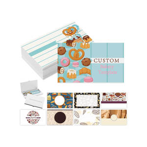 Eleve su marca Tarjetas de visita personalizadas con logotipo Ideal para hombres y mujeres en plantilla de panadería/Cupcake de negocios de yoga - Product Image 1