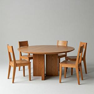 Juego de mesa de comedor de madera maciza hecha a mano moderna de 6 plazas ensamblada para granja para hoteles escuelas villas hospitales entradas - Product Image 1