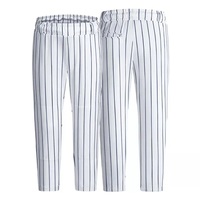 Pantalon de baseball personnalisé avec nom du joueur, rayures blanches et noires, style classique, uniforme d'équipe, respirant, polyester, hiver/été