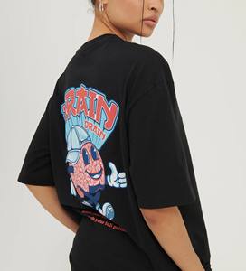 T-shirt unisexe surdimensionné en coton épais respirant grande taille, imprimé graphique, style streetwear, personnalisable, en jersey – Vente en gros - Product Image 3