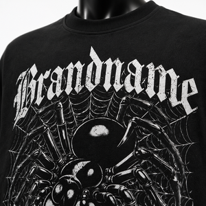 เสื้อยืดพิมพ์ลายกราฟิกโกธิคขนาดใหญ่พิเศษสำหรับผู้ชาย ผ้าคอตตอนหนานุ่ม สไตล์สตรีทแวร์ - Product Image 6