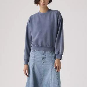 Sweat-shirt à col rond en coton pour femmes, taille plus, avec logo imprimé personnalisé, de haute qualité, respirant, tendance, sweat-shirts de printemps BD - Product Image 3