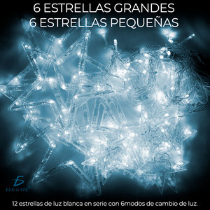 2.5m LED Star <b>String</b> Lights IP65 Christmas Decoration with Plastic PVC Copper Lamps for <b>Garden</b> and Warehouse Use - Product Image 3