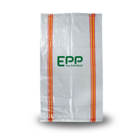 EPP tas tepung Polipropilena transparan, atasan ritsleting untuk kemasan makanan, anti lembap kustom 25kg/50kg