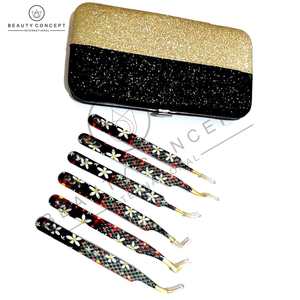 Extension de pince à épiler en acier inoxydable Pro Flower & Gold Volume Lash Kit Eco-Friendly For Beauty By Beauty Concept International - Product Image 4