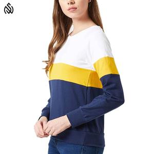 Ropa de calle más vendida, sudadera transpirable para mujer, sudaderas sólidas ligeras, cuello redondo, mangas completas, ropa informal, servicio OEM - Product Image 3