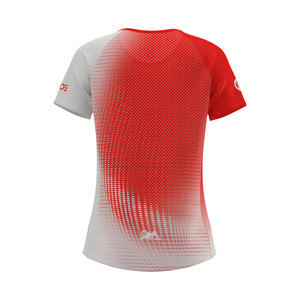 T-shirt de course sur sentier en maille respirante pour femme DAWN Rouge - Product Image 4